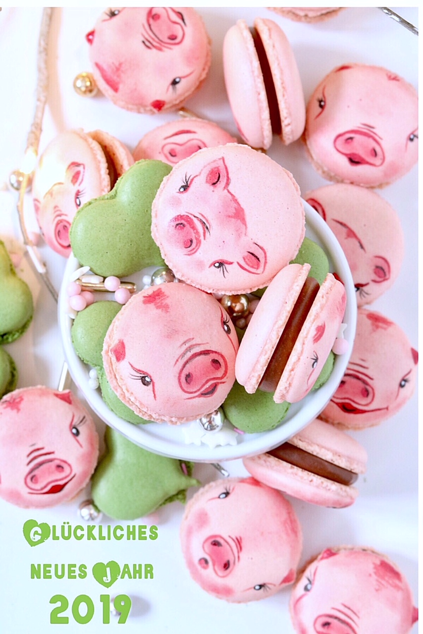 Macarons mit Schweinchen